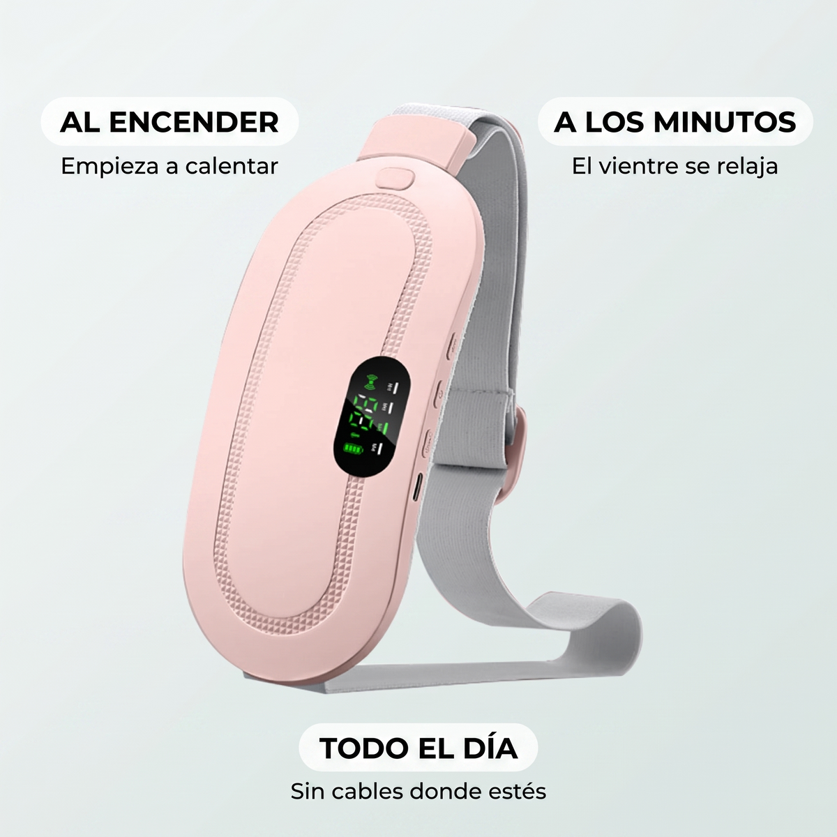 Cinturón térmico para cólicos – Alivio con calor y masaje