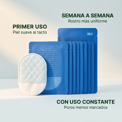 Pack 8 Discos exfoliantes para piel sensible – Rostro más luminoso