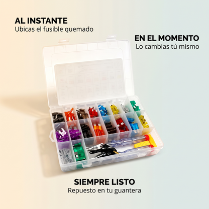Kit de fusibles para carro – repuesto listo en tu guantera