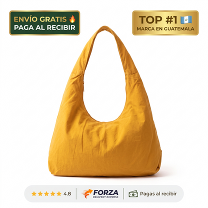 Bolsa hobo grande de tela – ligera y cabe todo tu día