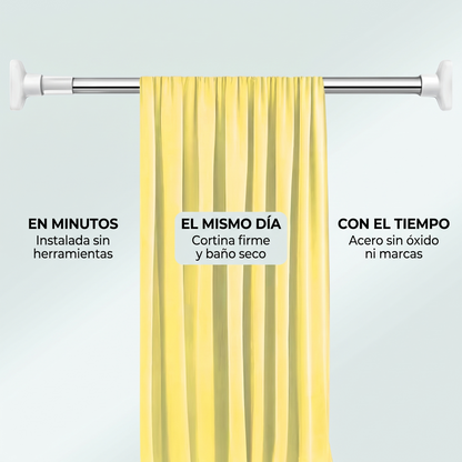 Barra extensible para cortina de baño – sin taladrar