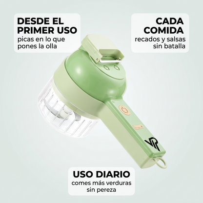 Cortador de verduras eléctrico 4 en 1 – Pica en segundos
