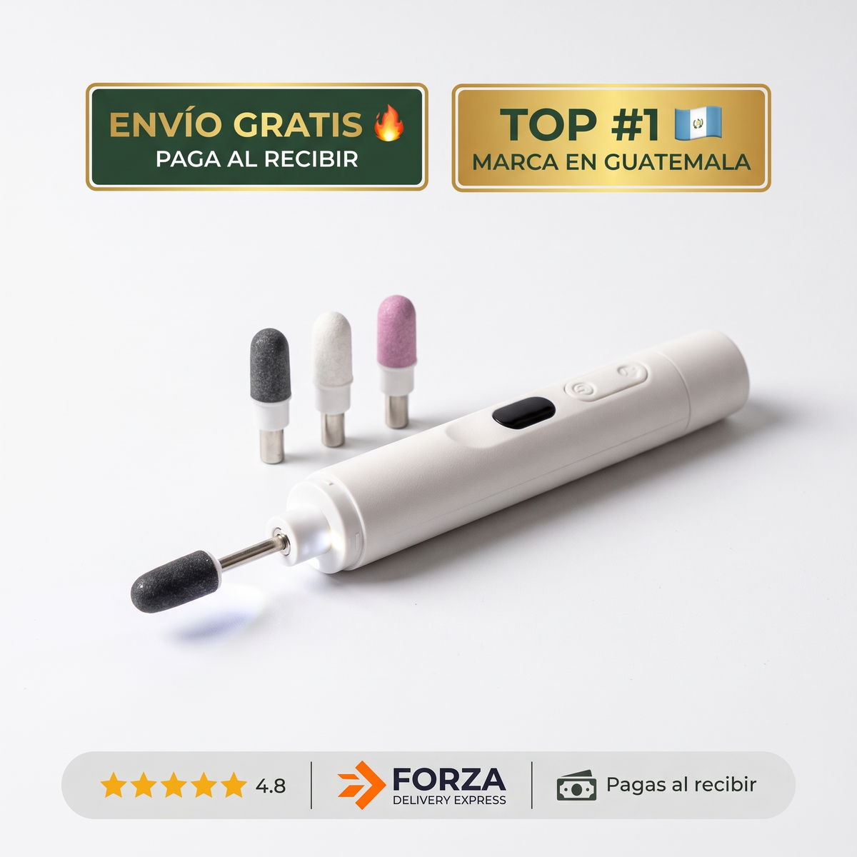 Pulidor de uñas eléctrico 2 en 1 – manicura en casa sin salón