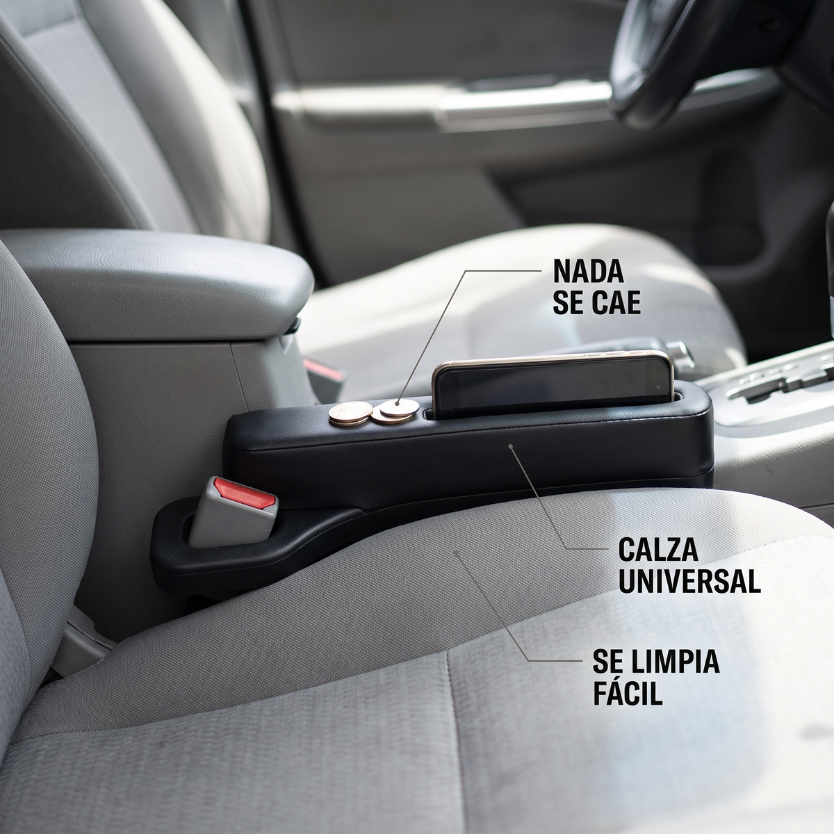 Bloqueador de espacio para asiento de carro – Nada se te cae