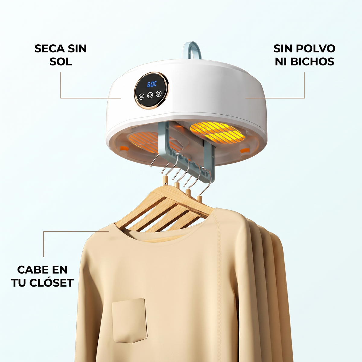 Secadora de ropa portátil – seca tu ropa sin sol ni patio