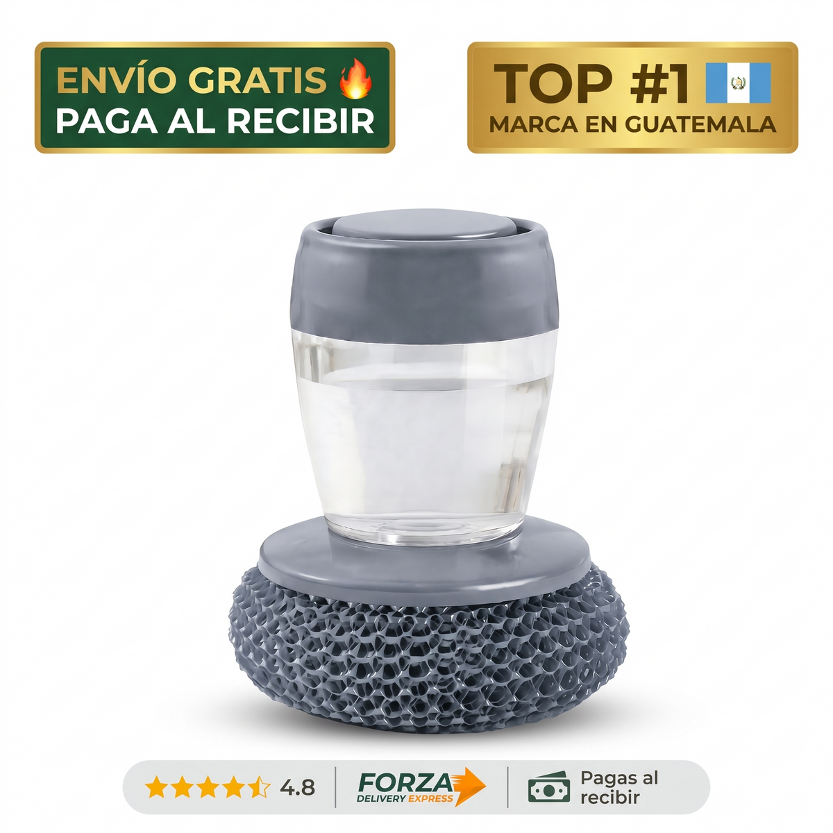 Esponja con dispensador de jabón – lava tu loza sin bote