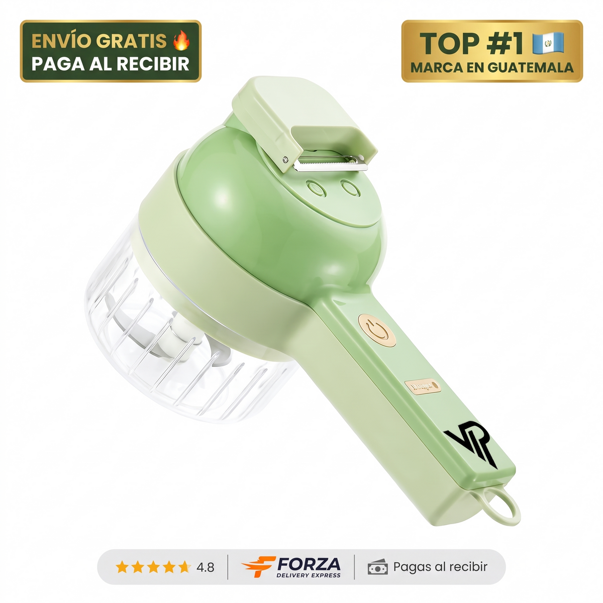 Cortador de verduras eléctrico 4 en 1 – Pica en segundos