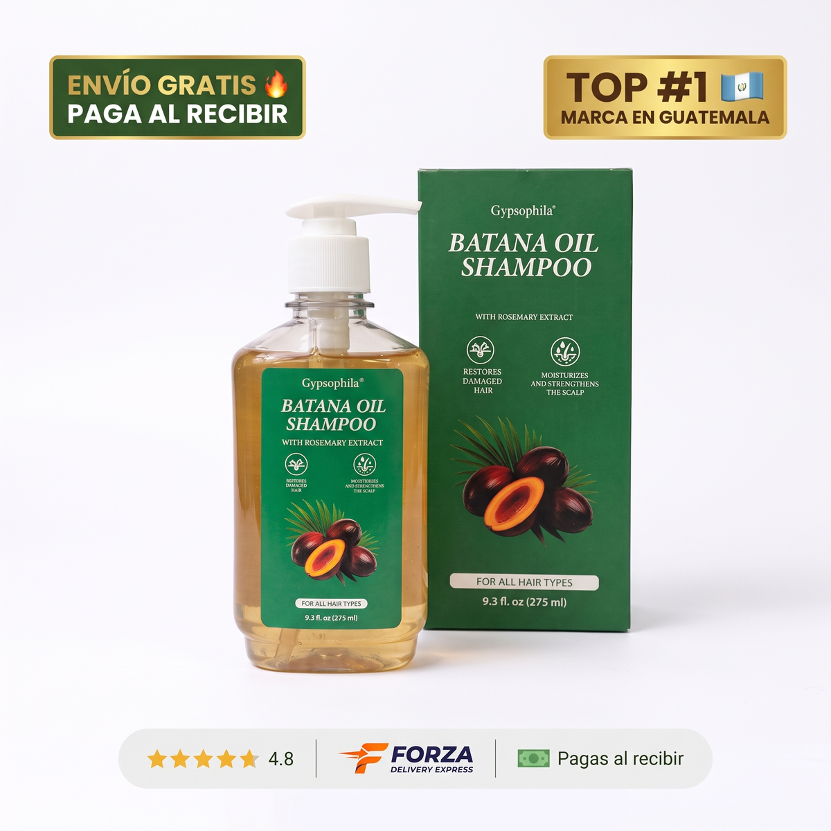 Shampoo de aceite de batana con romero – Menos caída