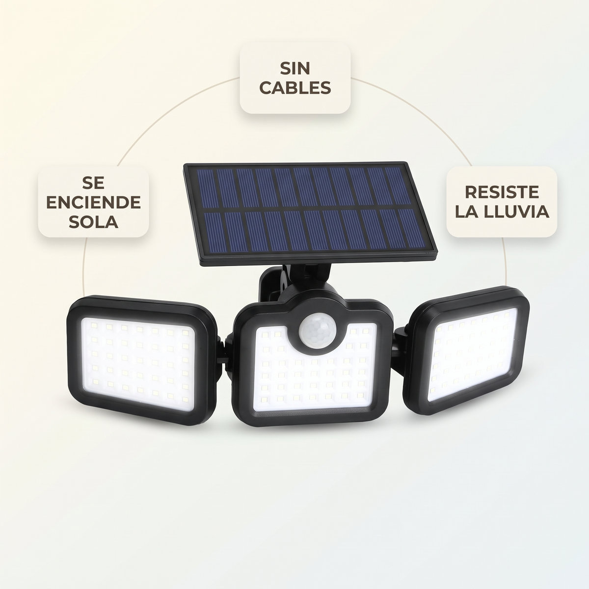 Lámpara solar de pared con sensor – Enciende sola de noche