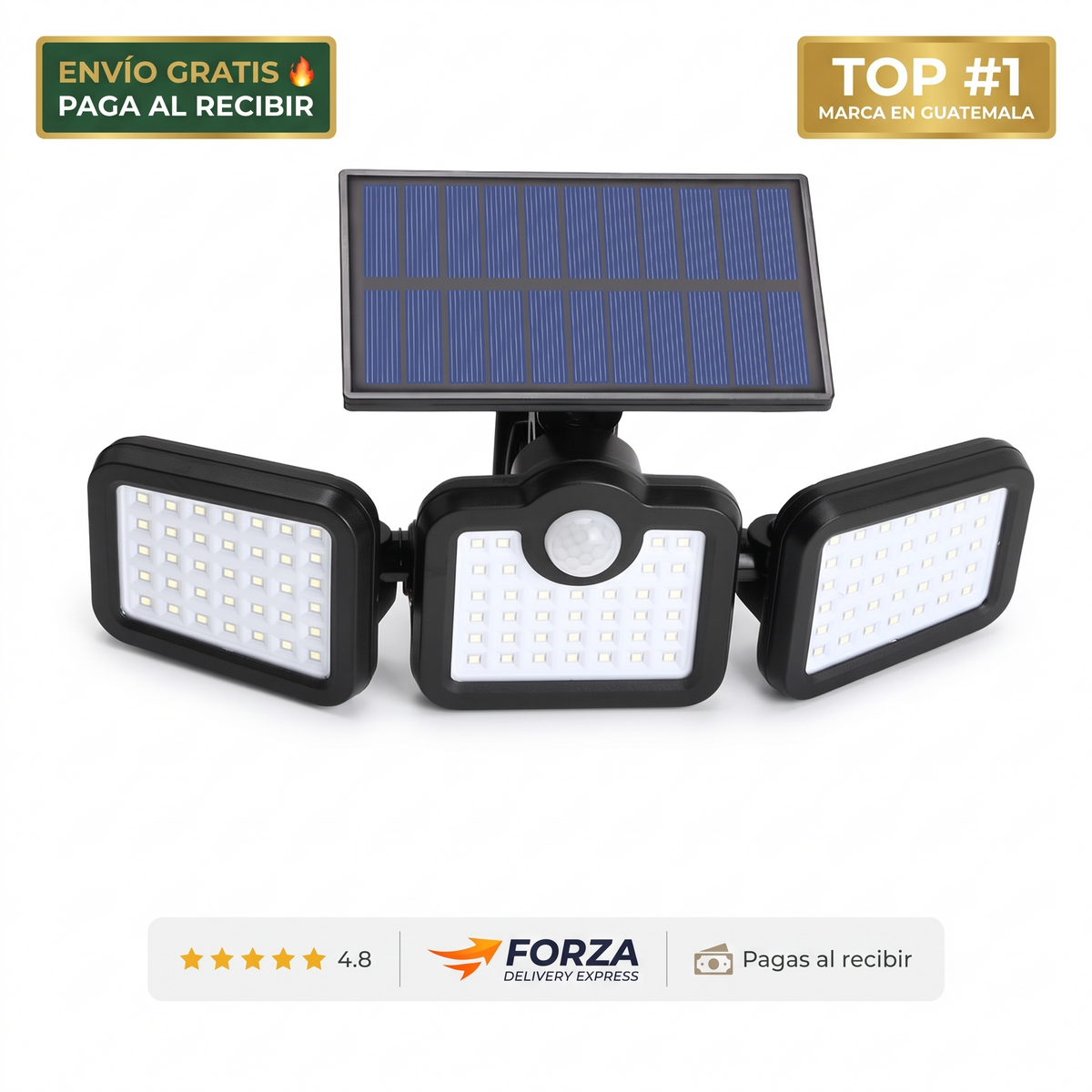 Lámpara solar de pared con sensor – Enciende sola de noche