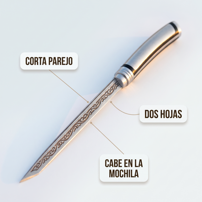 Cuchillo Katana 2 en 1 – corta parejo y se guarda seguro