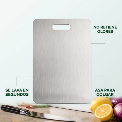 Tabla de cortar acero inoxidable – no retiene olores