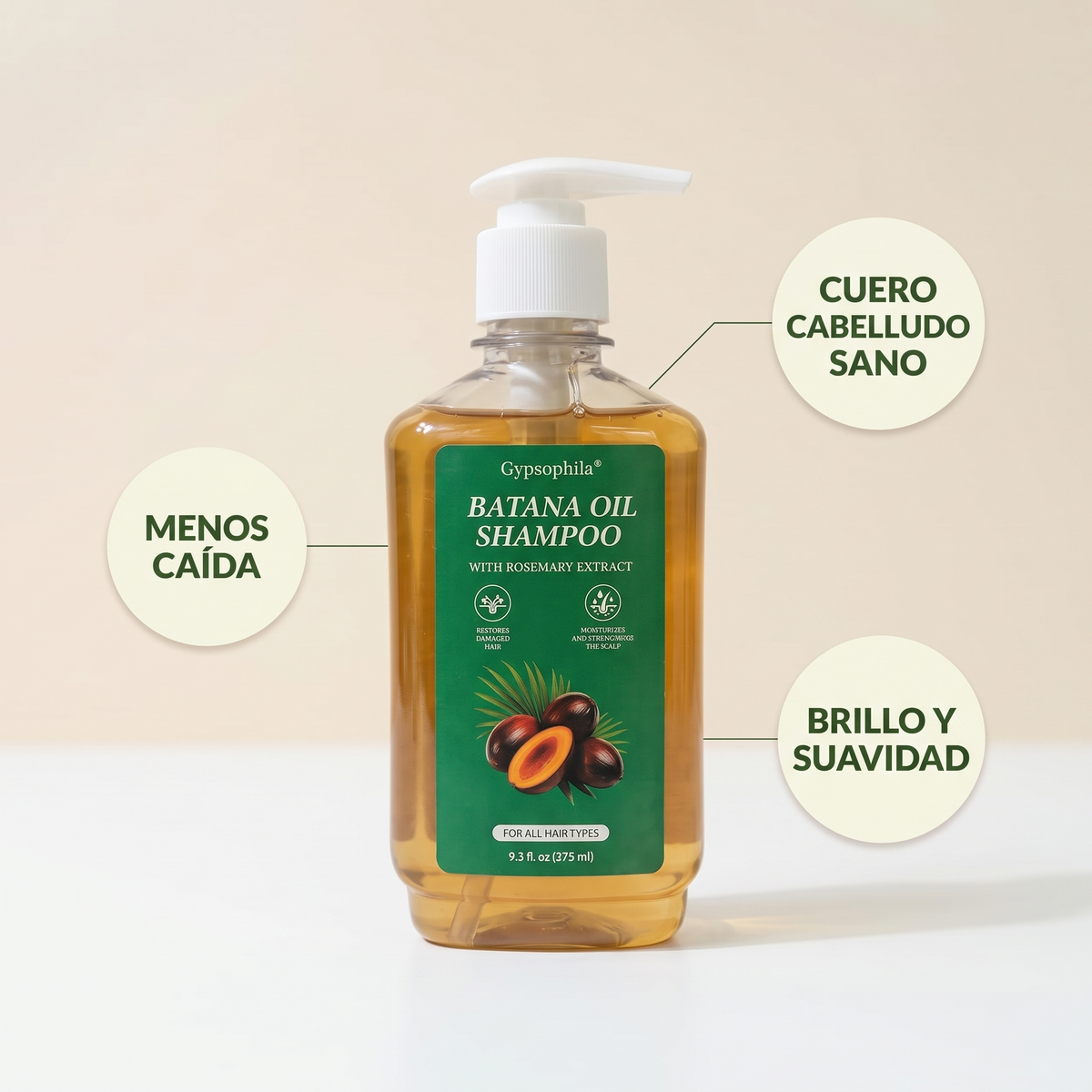 Shampoo de aceite de batana con romero – Menos caída