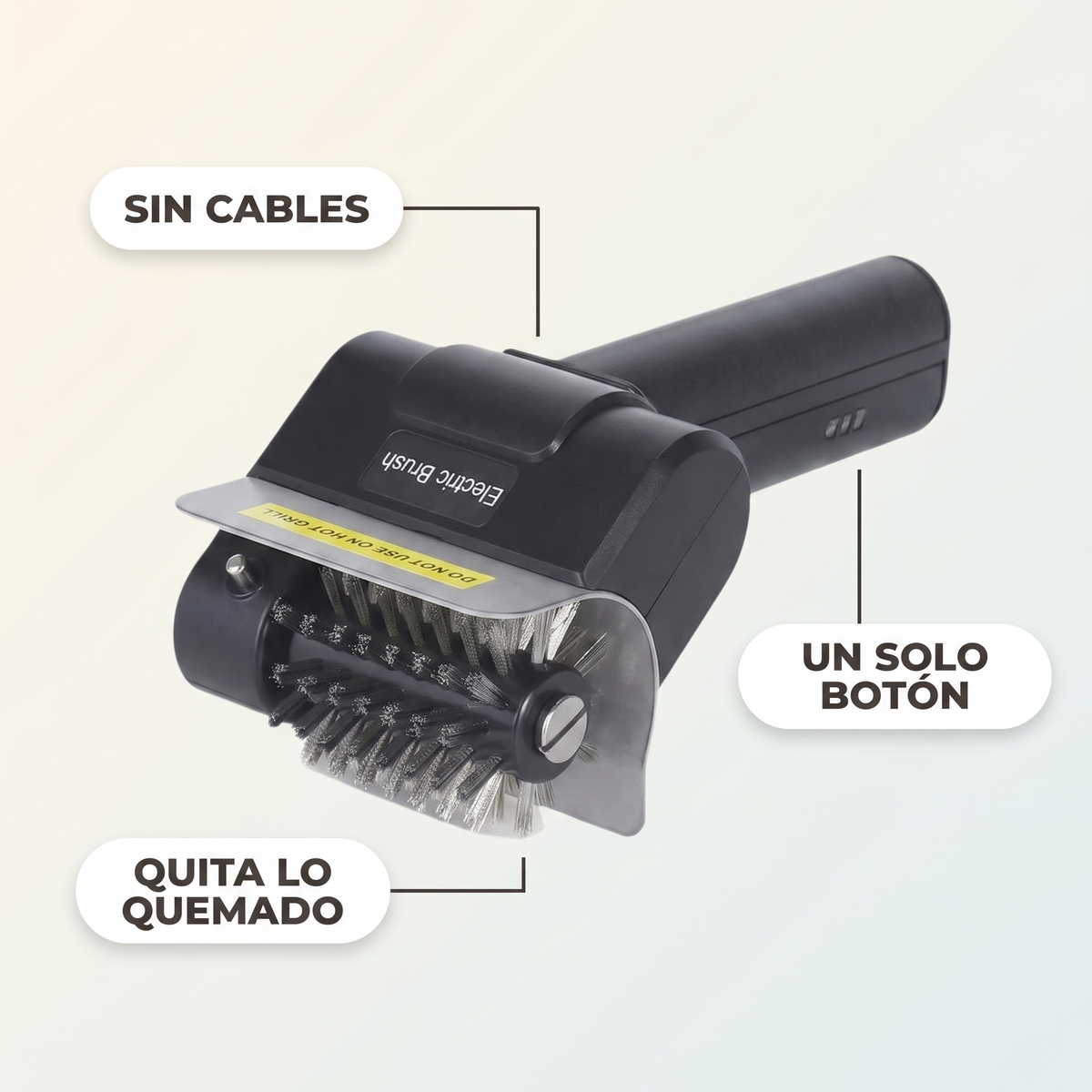 Cepillo eléctrico para parrilla – Limpia sin tallar a mano