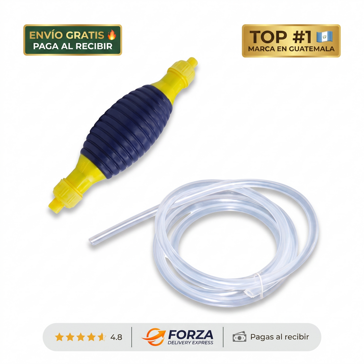 Bomba manual de trasiego con manguera – Pasa liquidos sin problemas