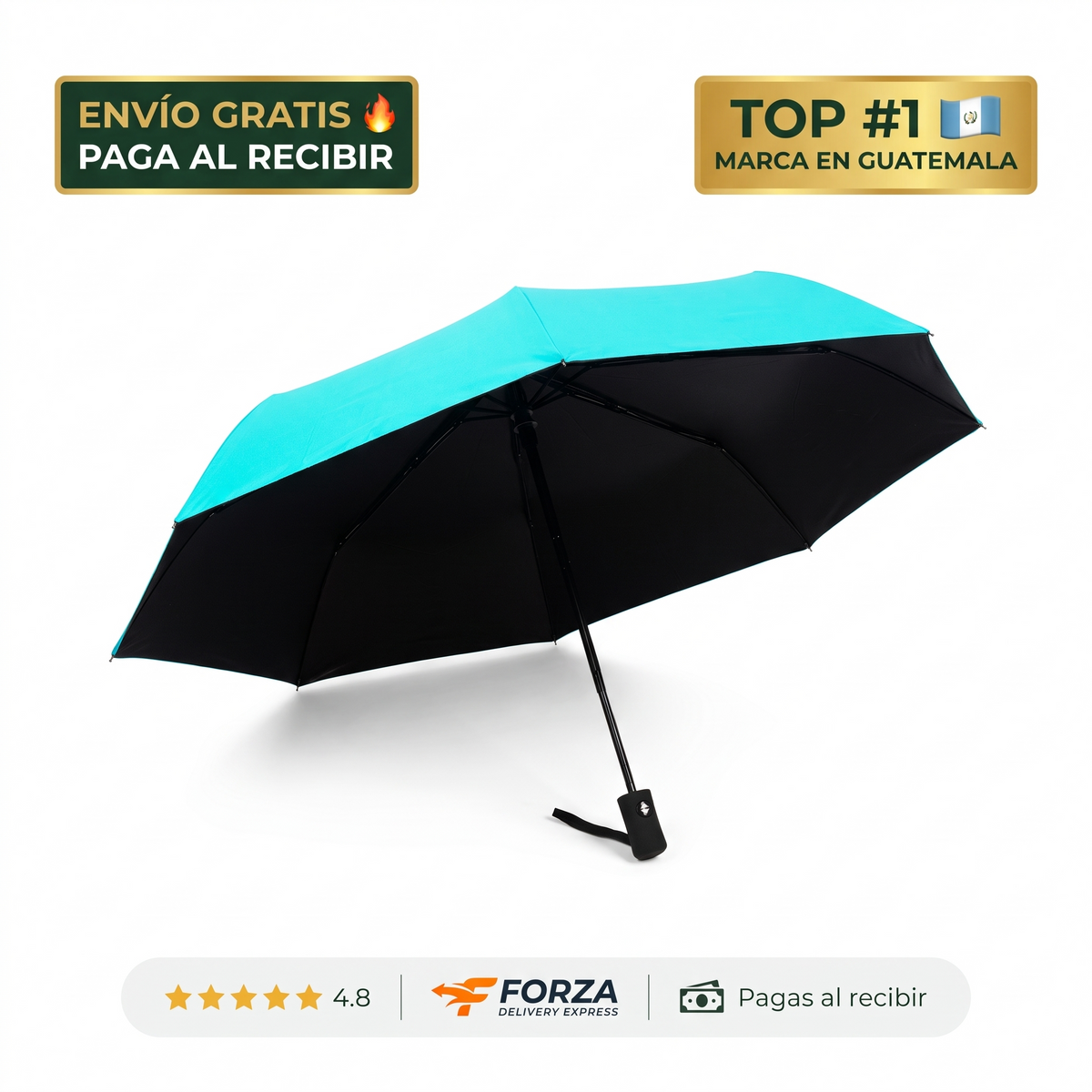 Paraguas automático plegable – Se abre con un botón