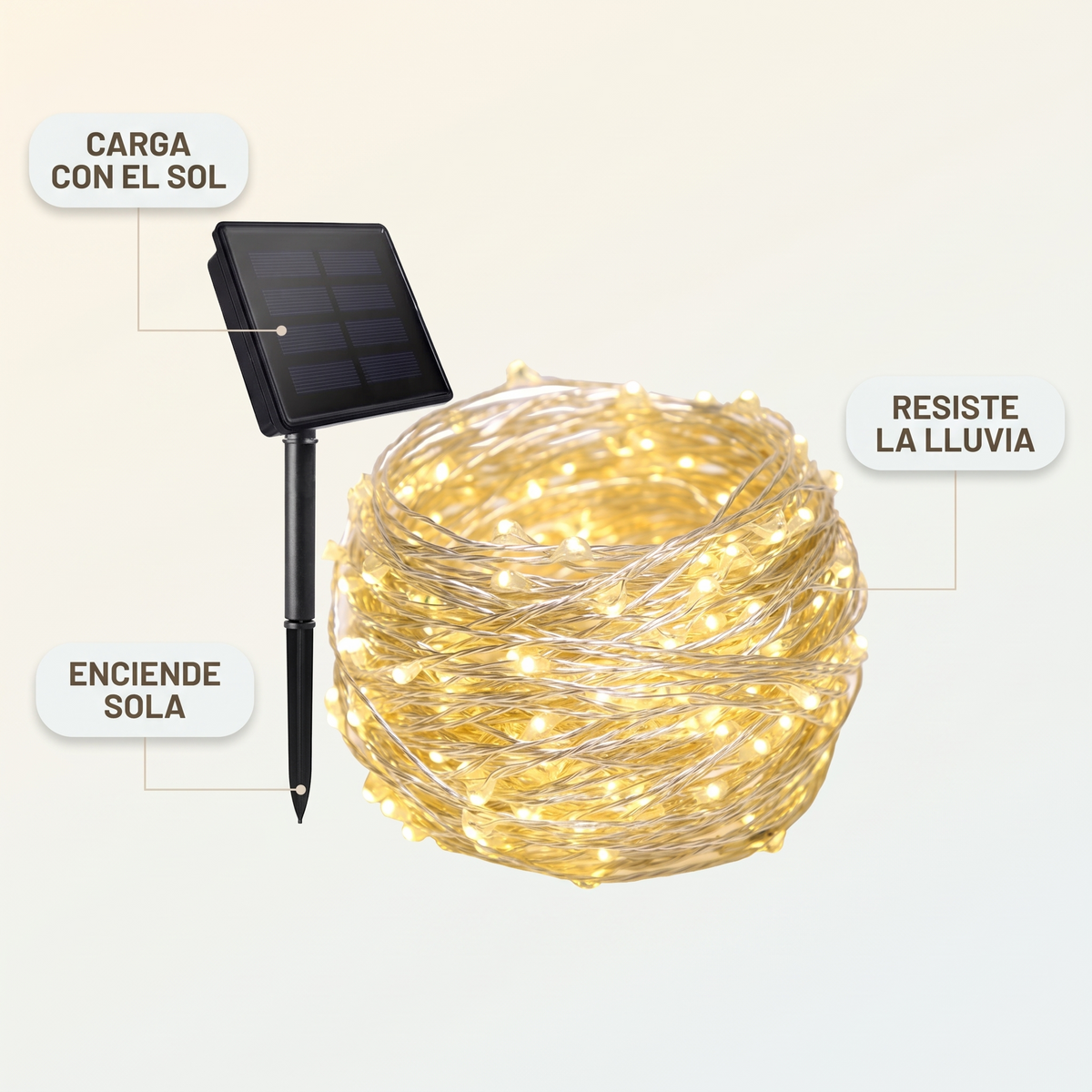 22M Luces solares para patio – decora tu Navidad sin cables