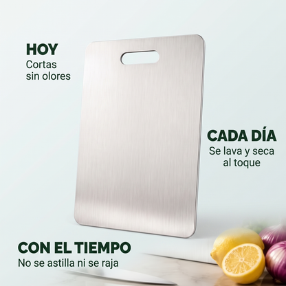 Tabla de cortar acero inoxidable – no retiene olores