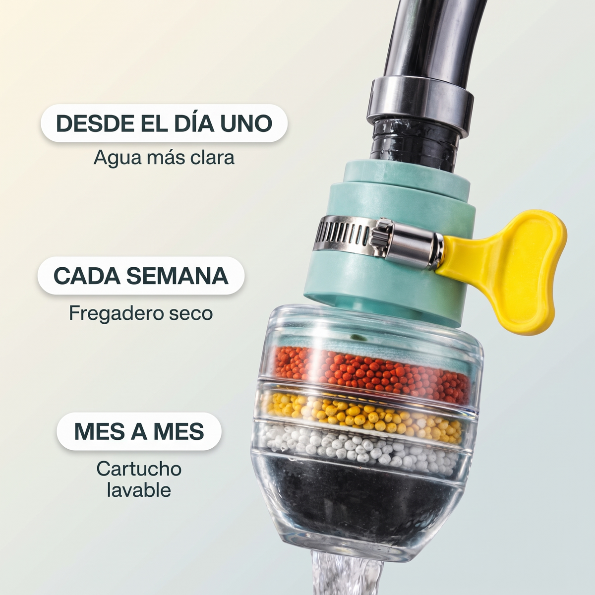 2x1 Filtro purificador de grifo – Agua más limpia al instante