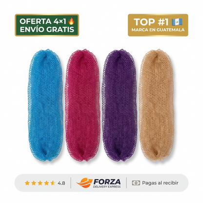 4x1 Esponja exfoliante africana de red – piel lisa y suave