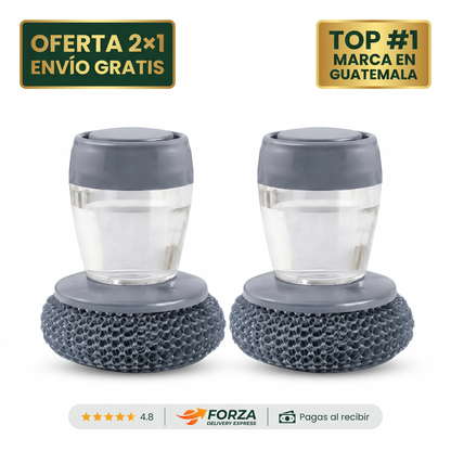 2x1 Esponja dispensadora de jabón – lava los trastos sin ensuciarte